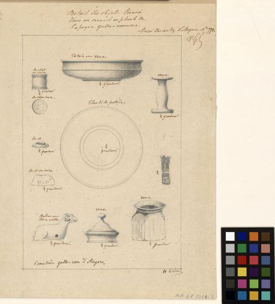 Dessin d'objets de fouille