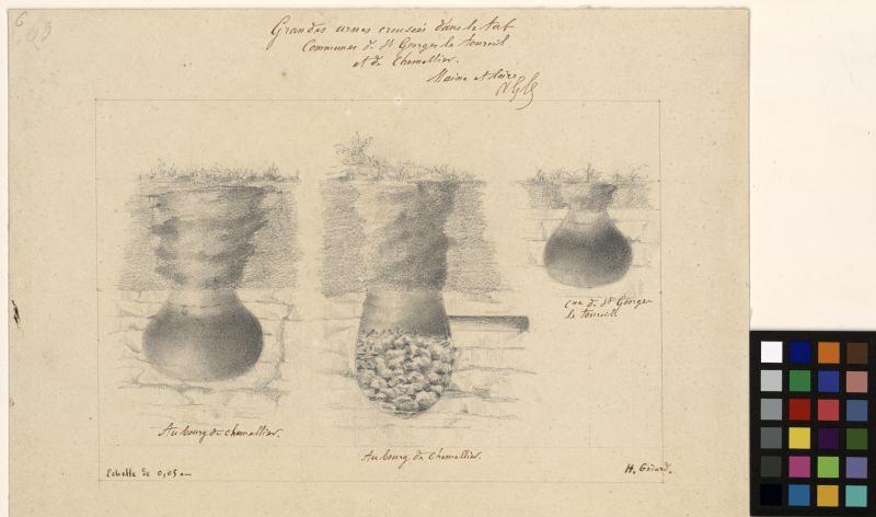 Dessin d'objets de fouille