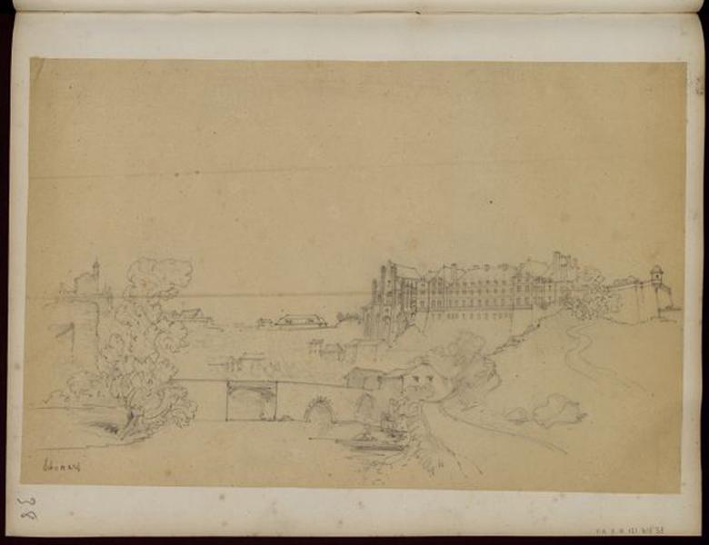 Paysage avec architecture
