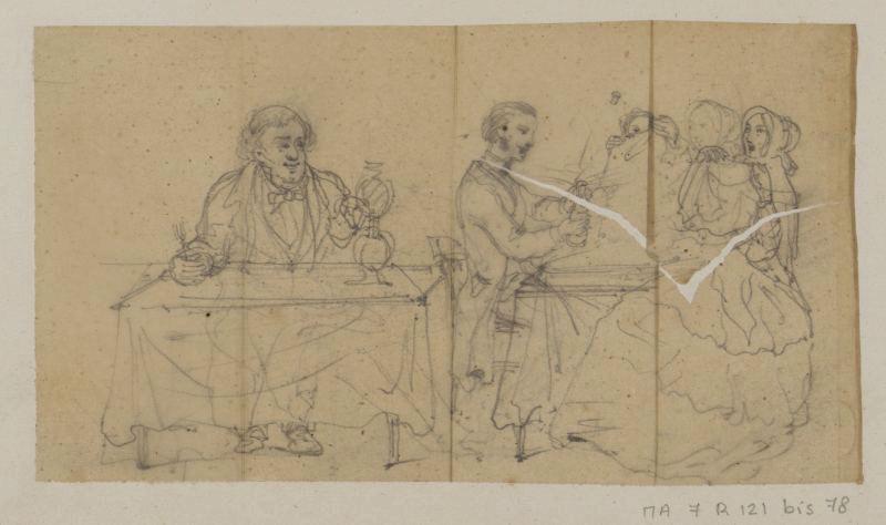 Personnages autour d'une table