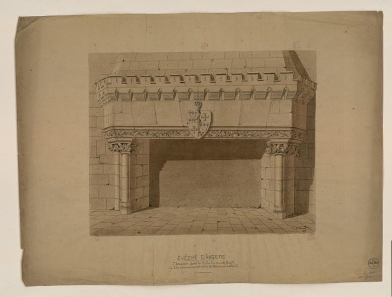 Evêché d'Angers (Cheminée dans la salle du musée diocésain)