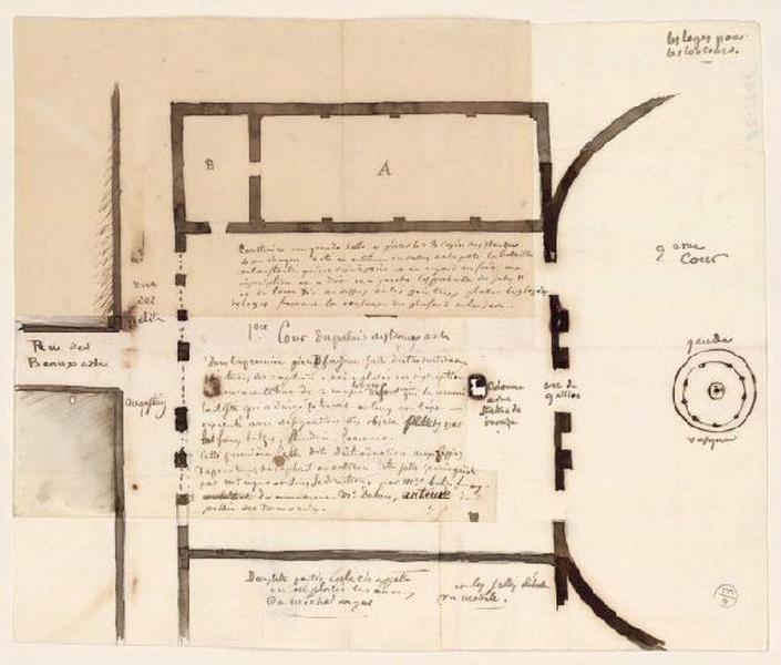 Plan d'aménagement de l'Ecole Nationale des Beaux-Arts