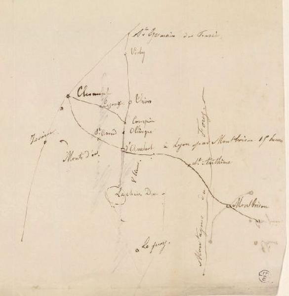 Itinéraire pour aller de Clermont à Montbrison