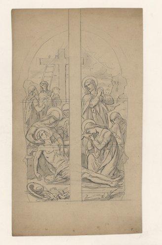 Descente de Croix ; Projet de vitrail