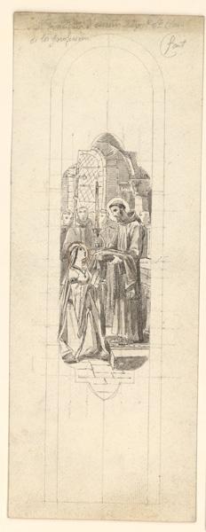 Saint François d'Assise et sainte Claire ; Projet de vitrail