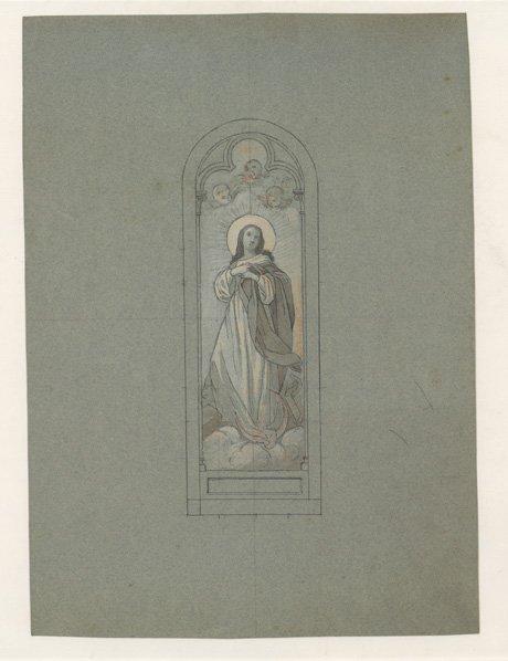 La Vierge ; Projet de vitrail