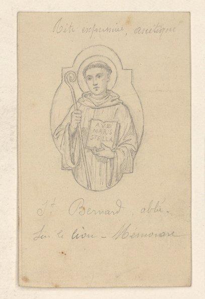 Abbé saint Bernard ; Projet de vitrail