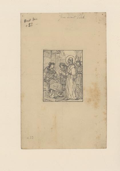 Jésus devant Ponce Pilate ; Projet de vitrail