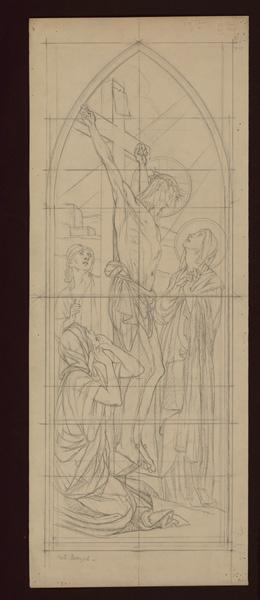 Crucifixion ; Projet de vitrail