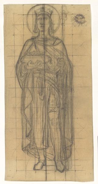 Un saint ; Projet de vitrail