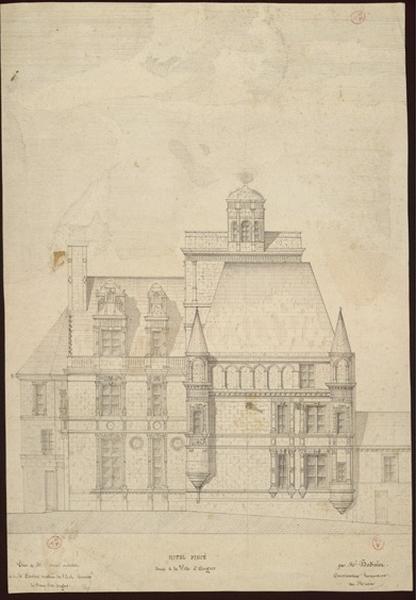 Hôtel Pincé, façade sur la rue de L'Espine