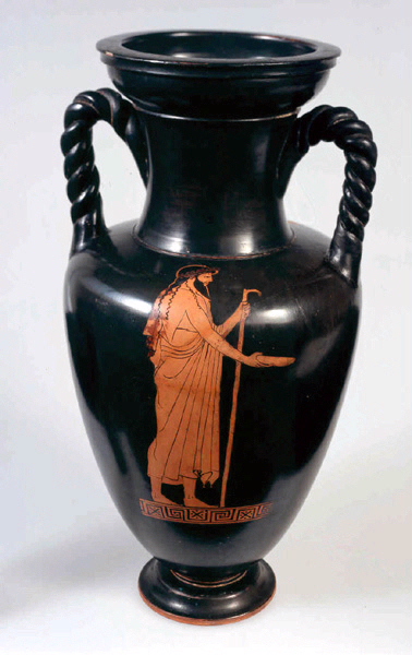 Départ pour la guerre : la libation du guerrier / homme âgé ; Amphore au départ de guerrier (Titre de la notice de Catherine Lesseur, 2005-2006)