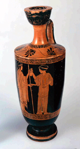 Lécythe à scène de libation ; Scène de libation