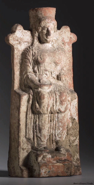 Statuette d'Héra assise sur un trône ; Héra
