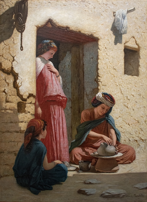 Scène de la vie arabe : la poterie à El kantara