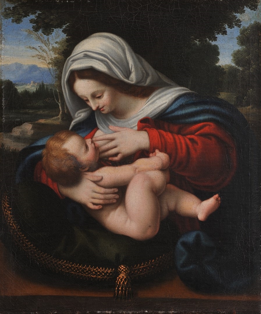La Vierge au coussin vert ; La Vierge allaitant Jésus