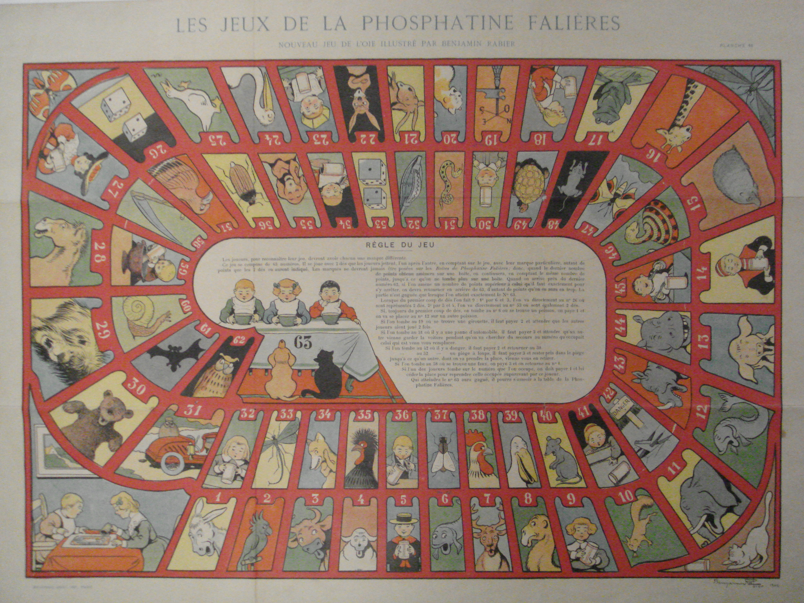 Jeu de l'oie 'Phosphatine Falières'