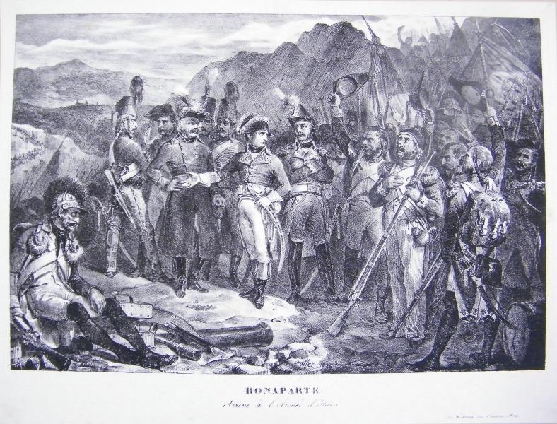 Bonaparte arrive à l'armée d'Italie