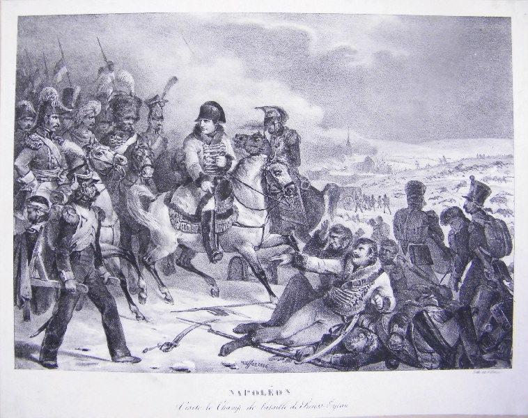 Napoléon visite le champ de bataille de Preuss-Eylau (de Preuss-Eylau)