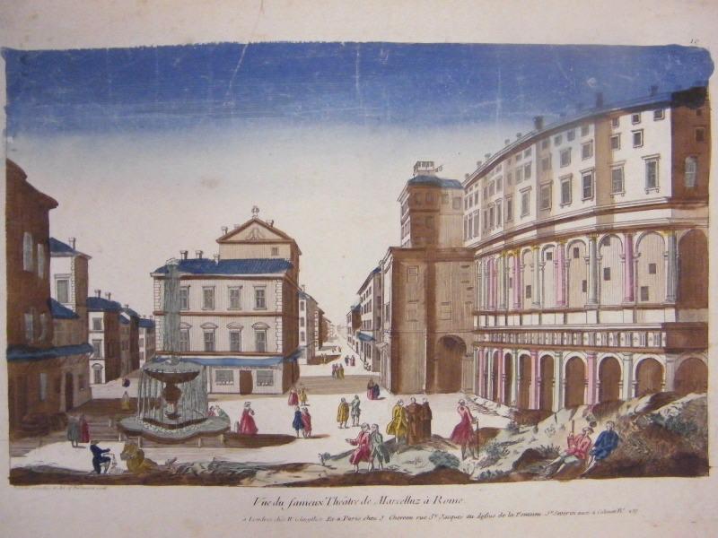 Vue du fameux théâtre de Marcellus à Rome (Numéroté en haut à droite: 10)