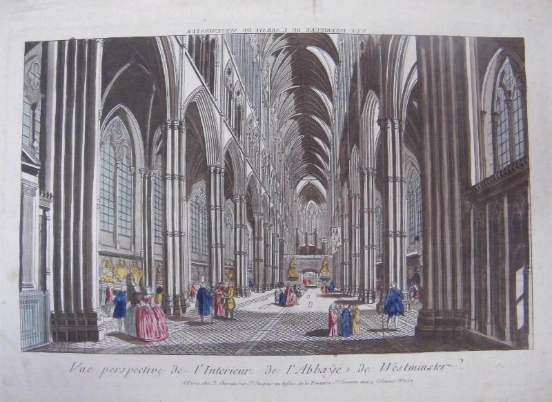 Vue perspective de l'intérieur de l'Abbaye de Westminster (Westminster)