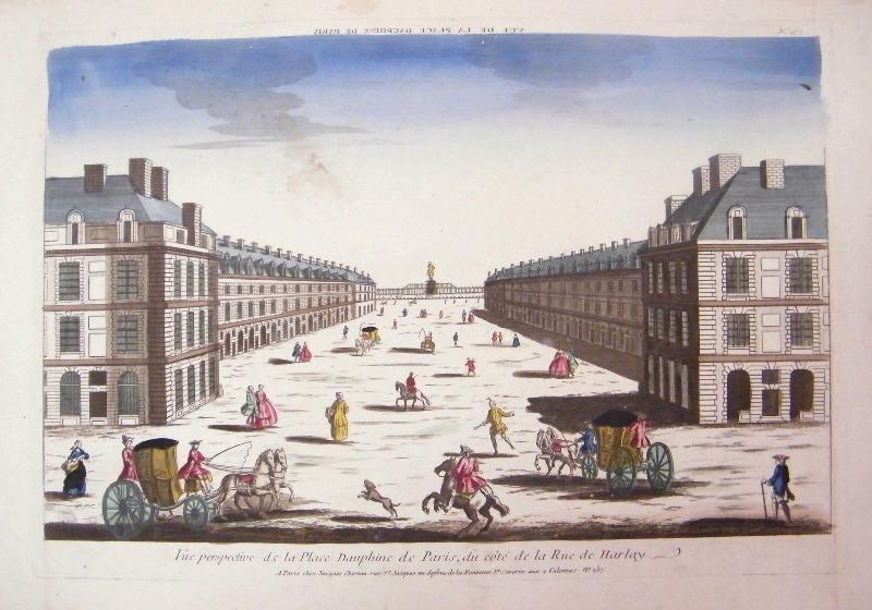 Vue de la place Dauphine de Paris