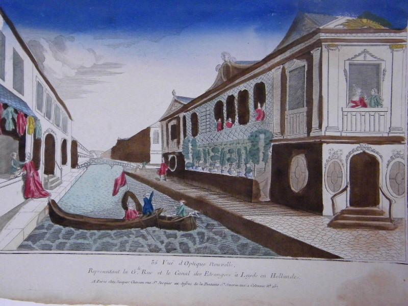 La grande rue de Leyde en Hollande