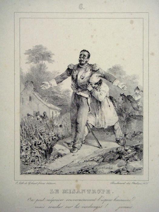 Le misanthrope On peut mépriser souverainement l'espèce humaine mais cracher sur les vendanges! Jamais