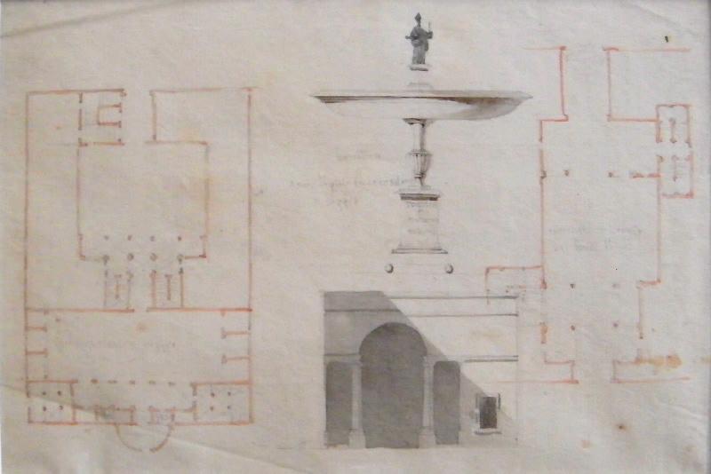 Quatre études à Reggio : Plan du petit palais, Plan de la maison du comte Cerini, Baie palandienne, Bénitier