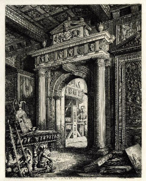 Estampe (n°57) : Porte de l'atelier de Terre-Neuve