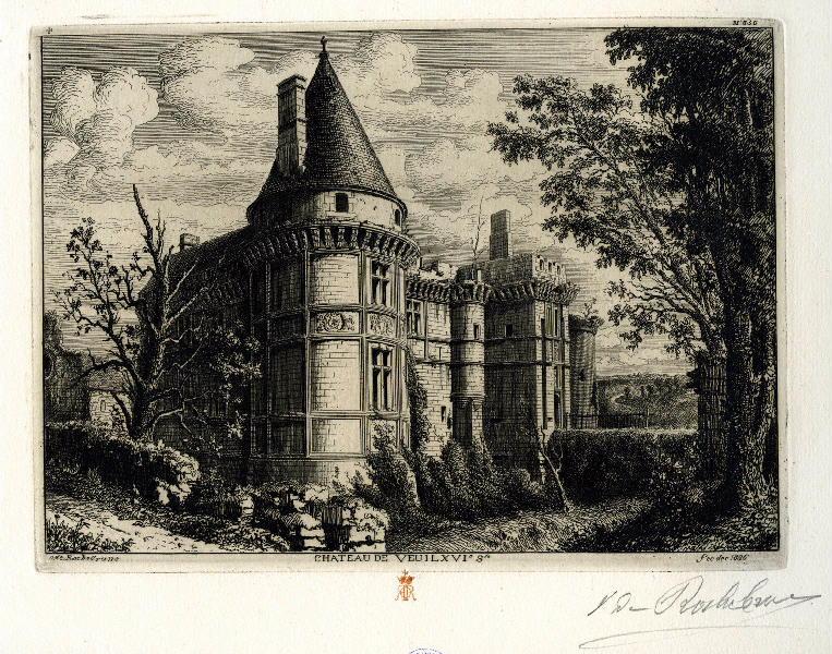 Estampe (n°356) : Château de Veuil, XVIe siècle