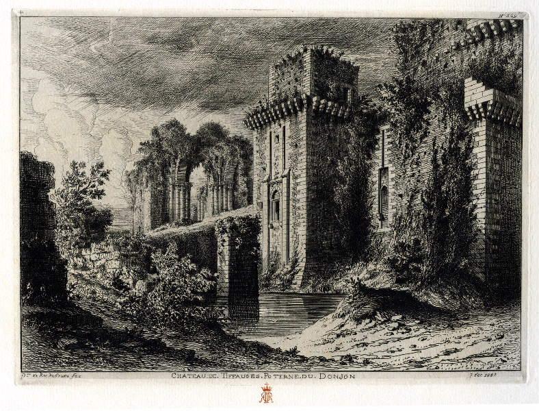 Estampe (n°369) : Château de Tiffauges, poterne du donjon