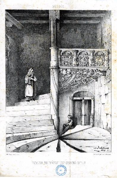 Revue Poitou et Vendée (non numéroté) : Escalier du château des Granges Cathus
