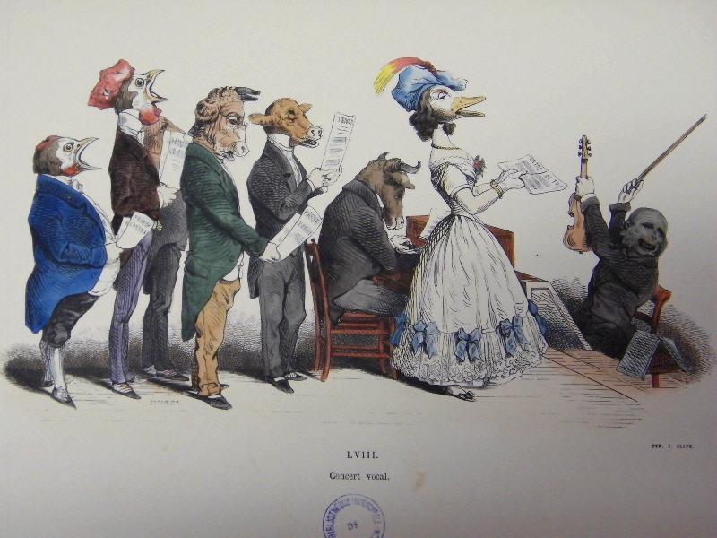 Les métamorphoses du jour (planche 58) : Concert vocal