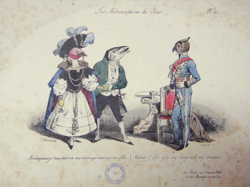 Les métamorphoses du jour (planche 42) : Monseigneur, je vous présente mes hommages