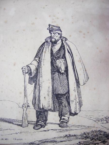 Soldat avec un bras en écharpe