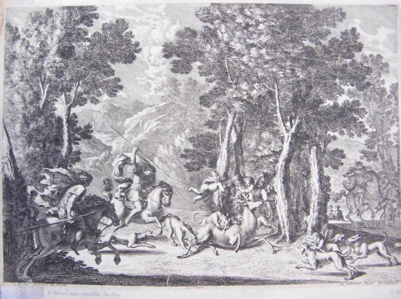 Scène de chasse au cerf