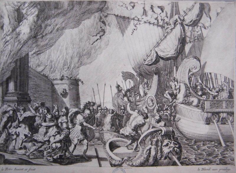 L'enlèvement des Sabines ; Incendie de Troie (autre titre)