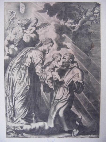 St François d'Assise recevant l'Enfant Jésus des mains de la Sainte Vierge