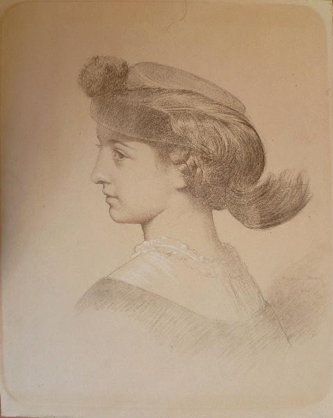 Portrait de jeune femme au chapeau