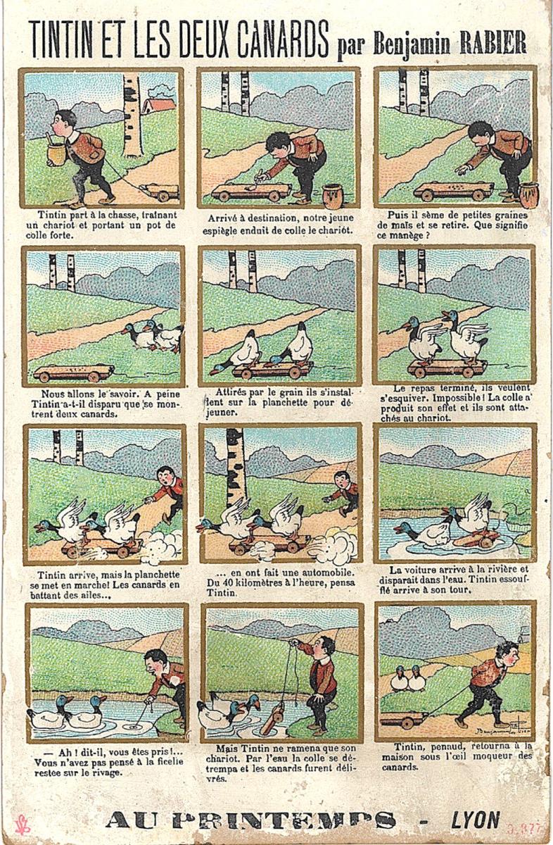 Tintin et les deux canards