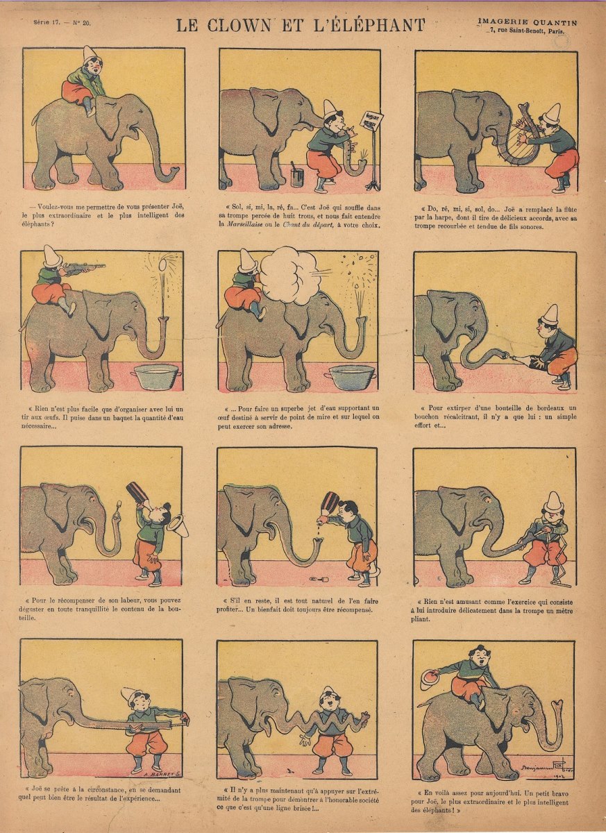 Le clown et l'éléphant