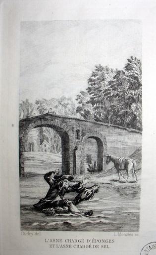 L'âne chargé d'éponges et l'âne chargé de sel, II,11