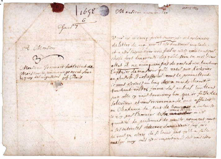 Lettre manuscrite autographe à l'oncle Jeannart