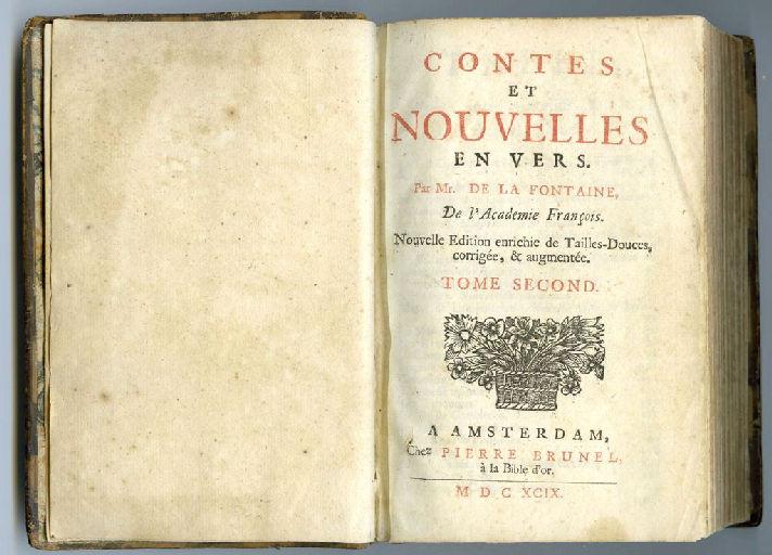 Contes et Nouvelles en vers de Mr de La Fontaine (de l'Académie Française. Nouvelle édition enrichie de Tailles-Douces, corrigée & augmentée. Tome second)