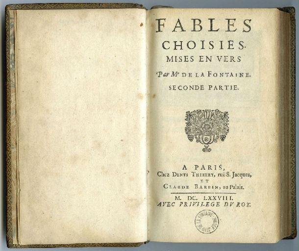 Fables choisies mises en vers par M. de La Fontaine (Seconde partie.)