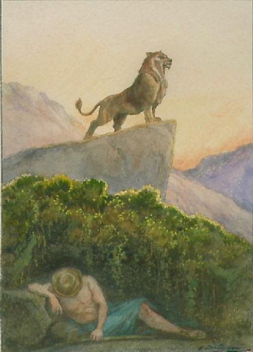 Le Pâtre et le Lion, VI, 1