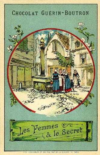 Les Femmes et le Secret, VIII, 6 (Le texte de la fable est reproduit au revers)