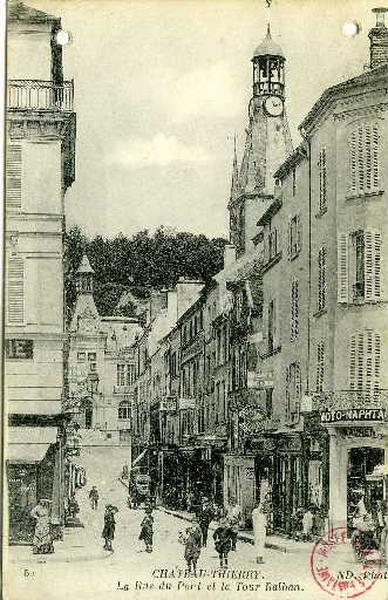 Château-Thierry - La rue du pont et la tour Balhan
