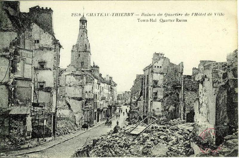 Château-Thierry - Ruines du quartier de l'hôtel de ville